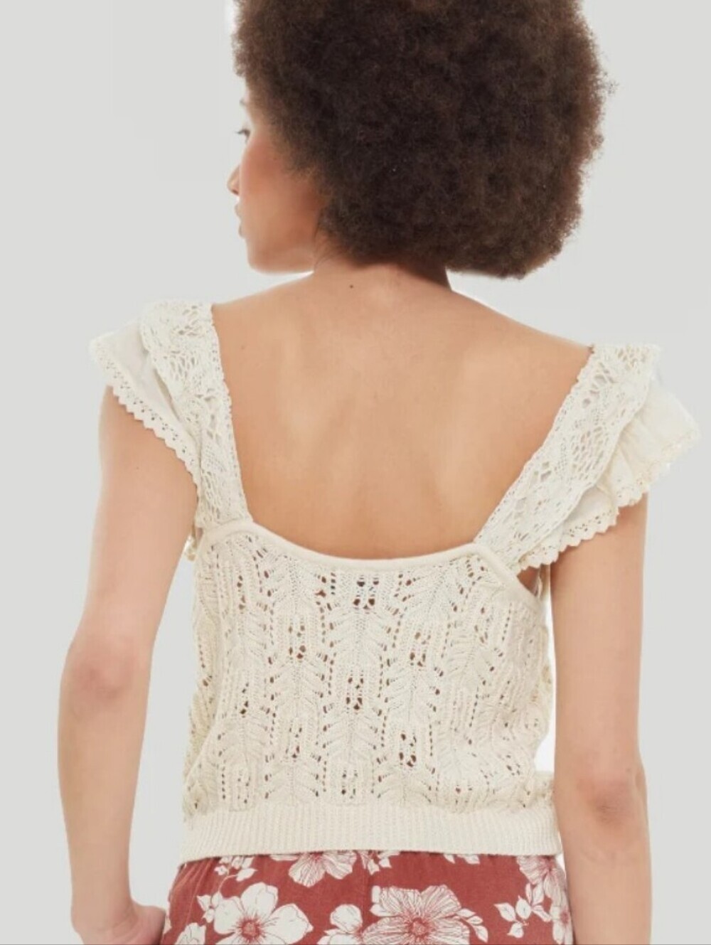 Dex Free People Crochet Ruffle Tank - Picture 2 of 7